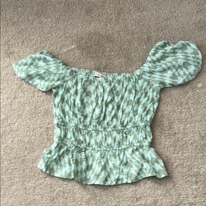 Green Off-Shoulder Women's Top